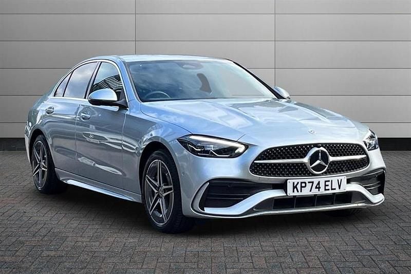 High tech silver Used 2024 Mercedes C300e AMG line Sedan | £32,490 (Super price) - Image 1/4