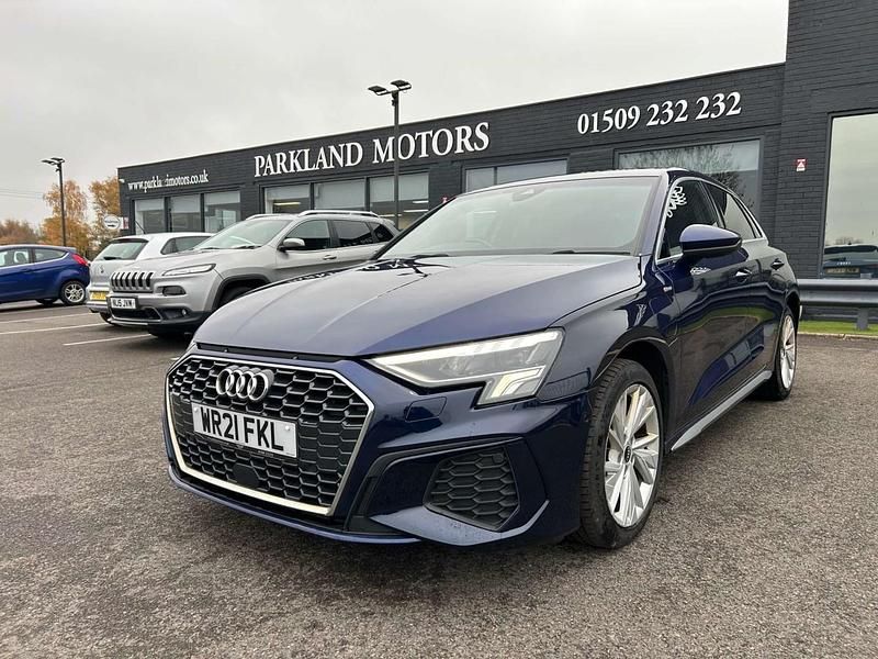 Used Audi A3 Sportback e-tron S-Line 204 HP (150 kW) 2021 Blue Hatchback