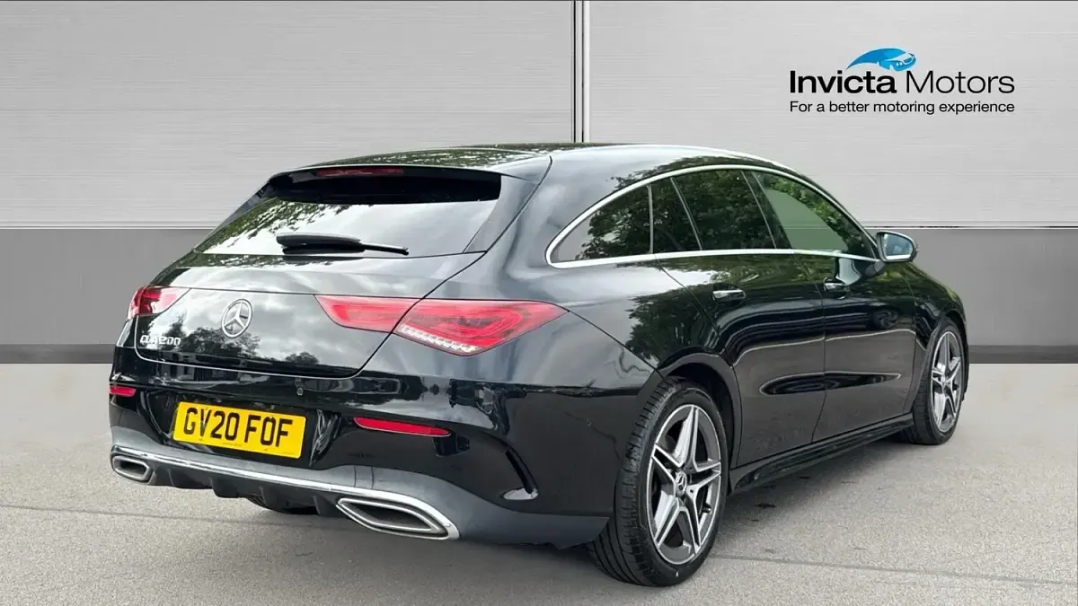 Used Mercedes CLA200 AMG line 163 HP (119 kW) 2020 Cosmos black metallic Coupe
