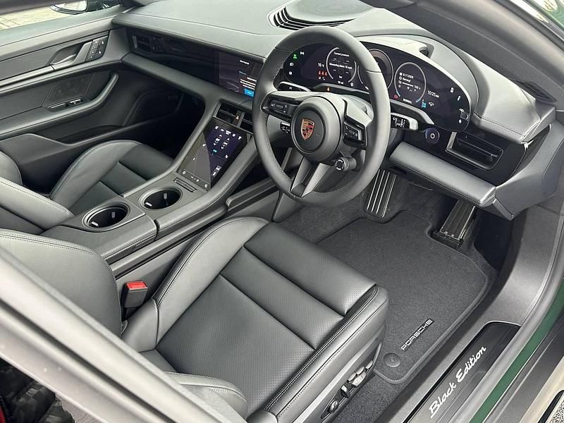 Used Porsche Taycan Black Edition 439 kW (598 HP) 2025 Oak green metallic neo Sedan