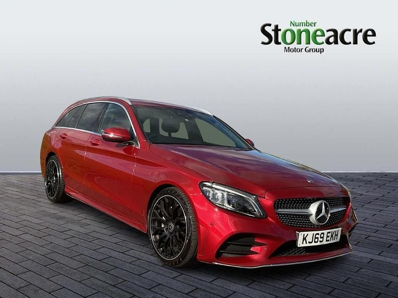 Red Used 2020 Mercedes C220 AMG line Estate | £17,851 (Good price) - Image 1/4