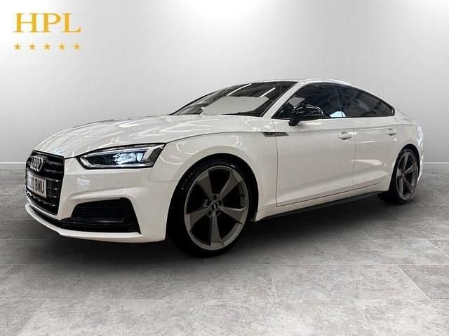 Used Audi A5 Sportback Black Edition 150 HP (110 kW) 2020 White Hatchback