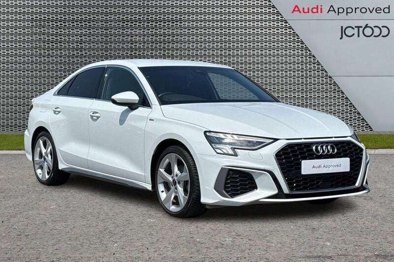 White Used 2023 Audi A3 S-Line Sedan | £21,780 (Good price) - Image 1/4