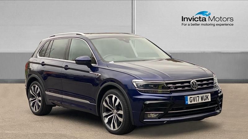 Blue Used 2017 VW Tiguan R-line SUV | £19,600 (Good price) - Image 1/4