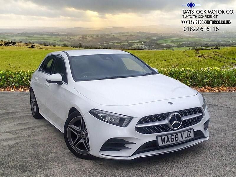 Used Mercedes A200 AMG line 163 HP (119 kW) 2018 White Hatchback