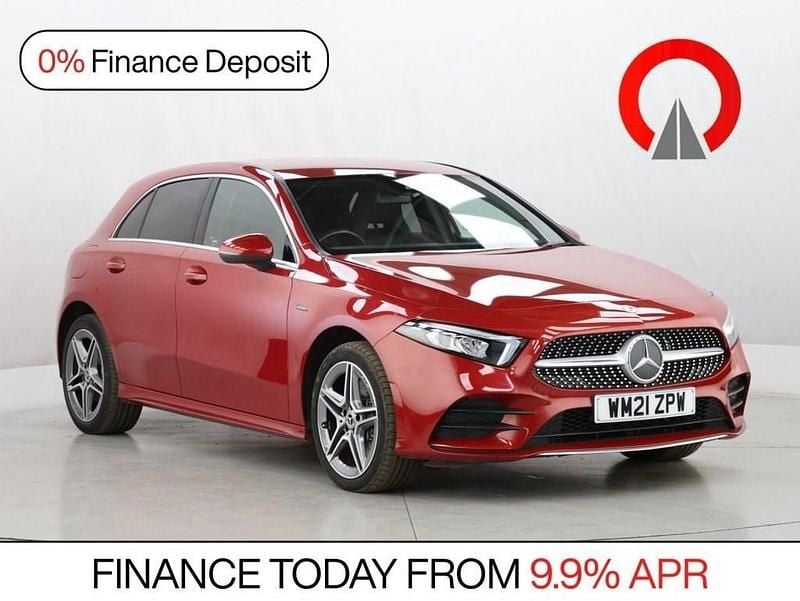 Used Mercedes A250 AMG line 218 HP (160 kW) 2021 Red Hatchback