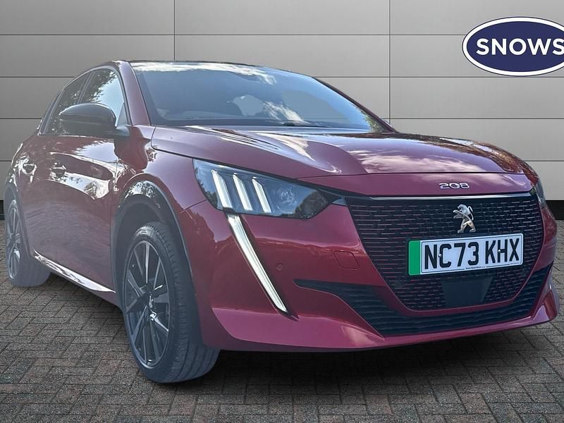 Red Used 2024 Peugeot e-208 GT Hatchback | £16,720 (Fair price) - Image 1/4