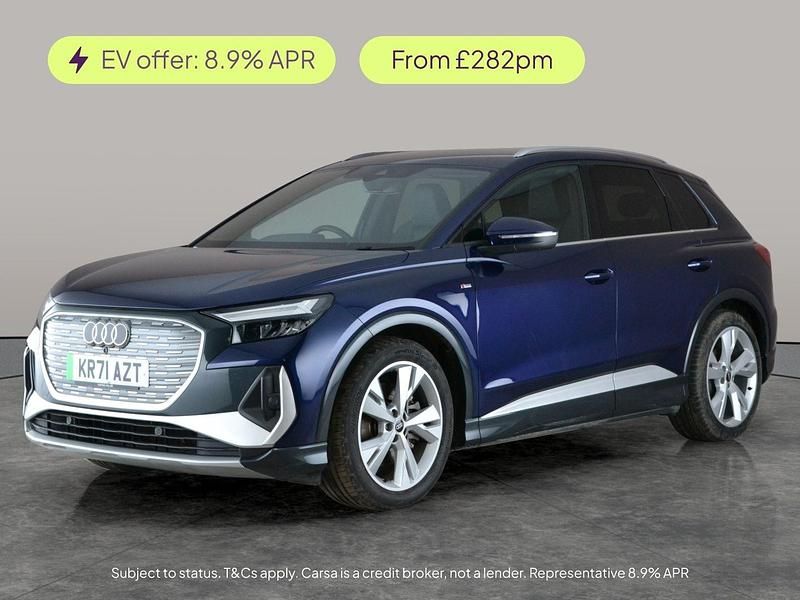 Blue Used 2021 Audi Q4 e-tron S-Line SUV | £18,647 (Good price) - Image 1/2