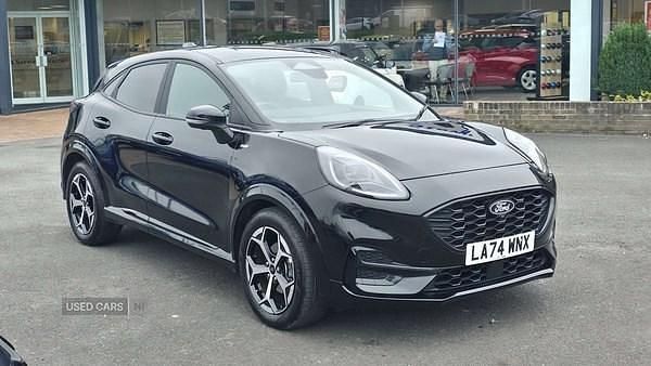 Black Used 2025 Ford Puma Gen-E ST-Line Hatchback | £21,495 (Fair price) - Image 1/4