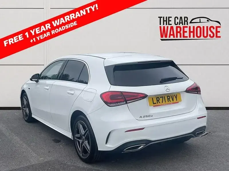 Used Mercedes A250 AMG line 215 HP (158 kW) 2021 White Hatchback