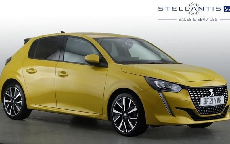 Yellow Used 2021 Peugeot 208 Allure Hatchback | £15,416 (Fair price) - Image 1/4