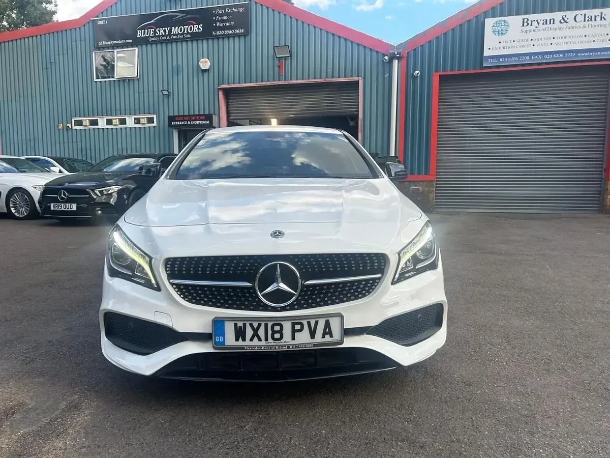 Used Mercedes CLA180 AMG line 2018 White Coupe