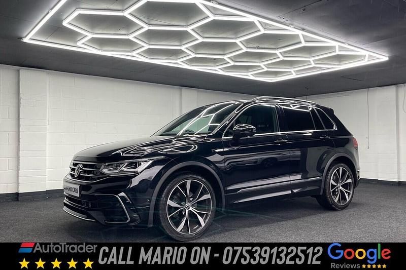Black Used 2021 VW Tiguan R-line SUV | £18,490 (Fair price) - Image 1/4