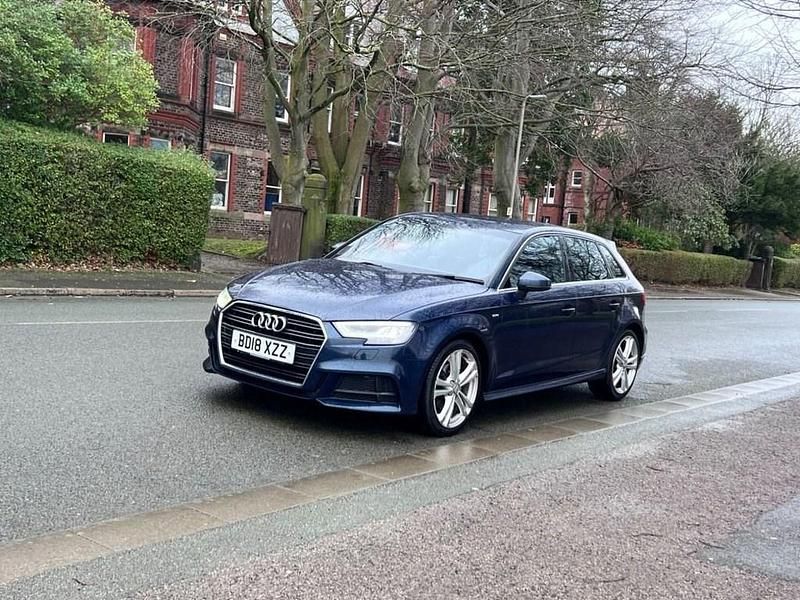 Used Audi A3 Sportback S-Line 150 HP (110 kW) 2018 Blue Hatchback
