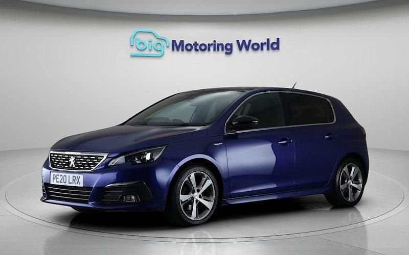 Used Peugeot 308 GT-line 131 HP (96 kW) 2020 Blue Hatchback