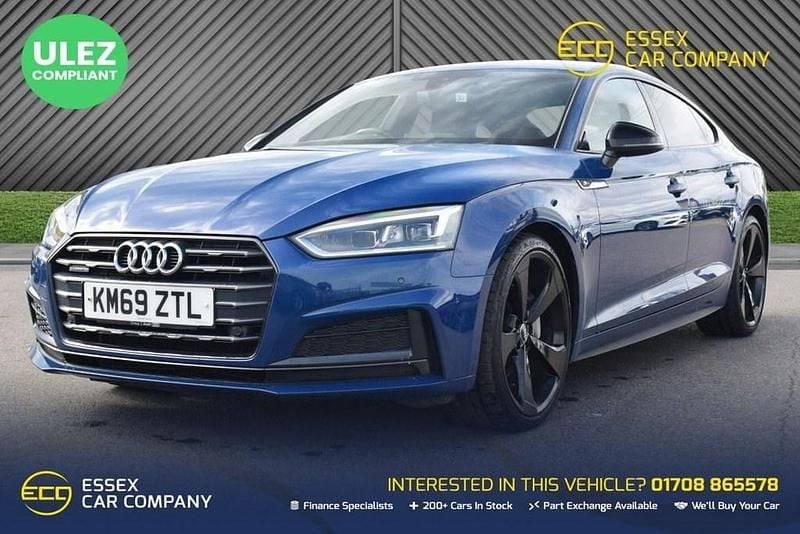 Blue Used 2019 Audi A5 Sportback Black Edition Hatchback | £18,565 (Fair price) - Image 1/4