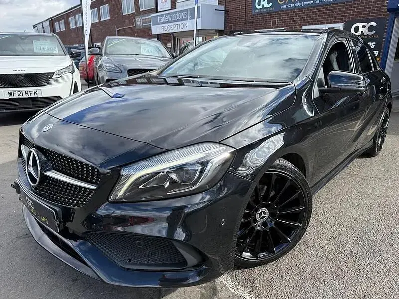 Used Mercedes A200 AMG Line Premium 136 HP (100 kW) 2017 Black Hatchback