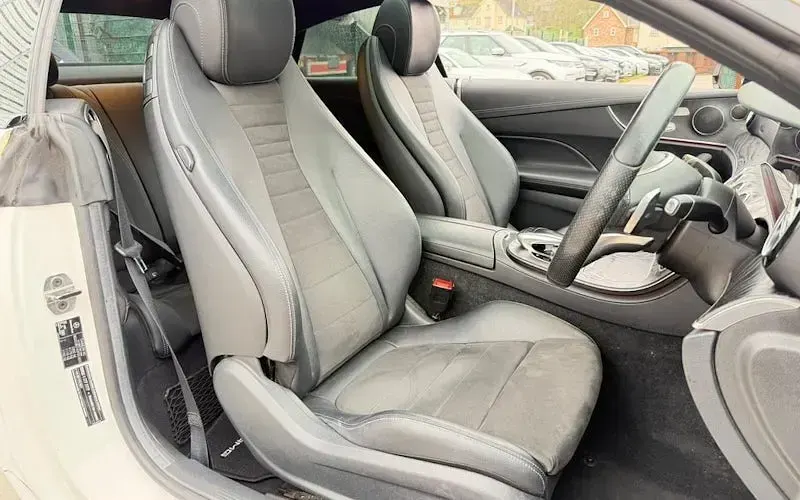 Used Mercedes E220 AMG line 194 HP (142 kW) 2018 White Coupe