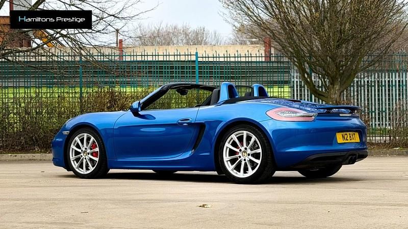 Begagnad Porsche Boxster 315 HK (231 kW) 2015 Blå Cab