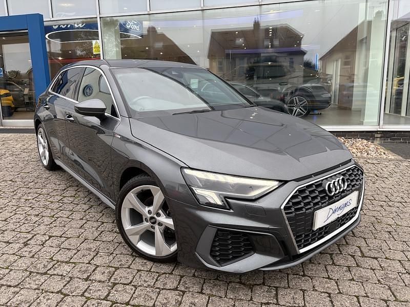 Daytona grey Used 2022 Audi A3 Sportback S-Line Hatchback | £22,500 (Fair price) - Image 1/4
