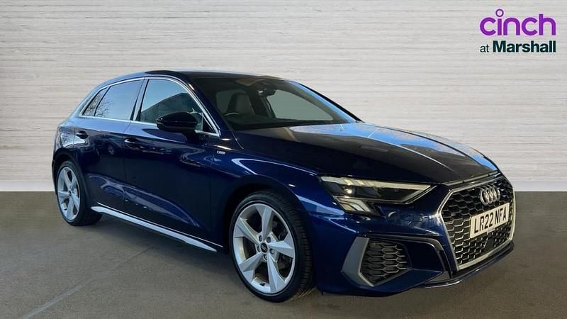 Used Audi A3 S-Line 110 HP (80 kW) 2022 Blue Hatchback