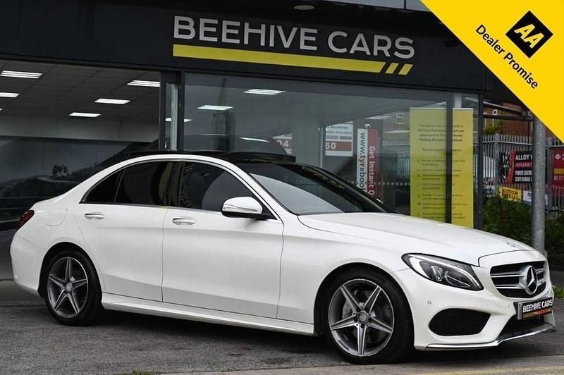 White Used 2015 Mercedes C250 AMG Line Premium Sedan | £10,950 (Fair price) - Image 1/4