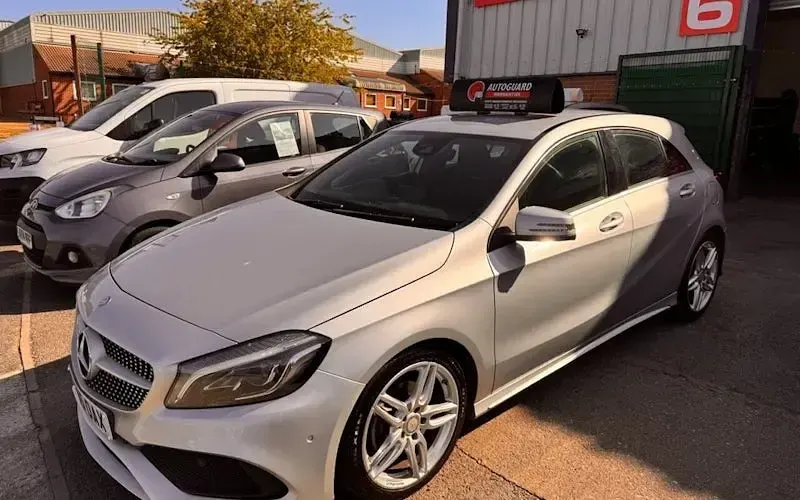 Used Mercedes A200 AMG line 136 HP (100 kW) 2015 Silver Hatchback