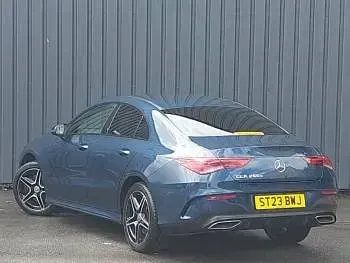 Used Mercedes CLA250e AMG Line Premium 218 HP (160 kW) 2023 Blue Coupe