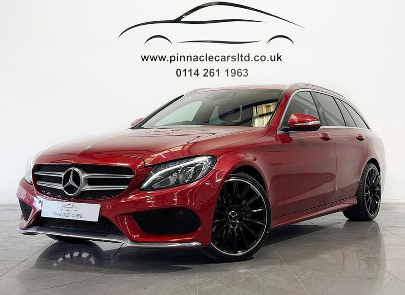 Red Used 2015 Mercedes C220 AMG line Estate | £11,490 (A bit pricey) - Image 1/3