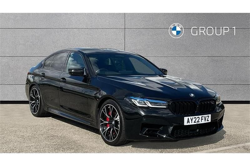 Black sapphire metallic paint Used 2022 BMW M5 Competition Edition Sedan | £59,995 (Fair price) - Image 1/4