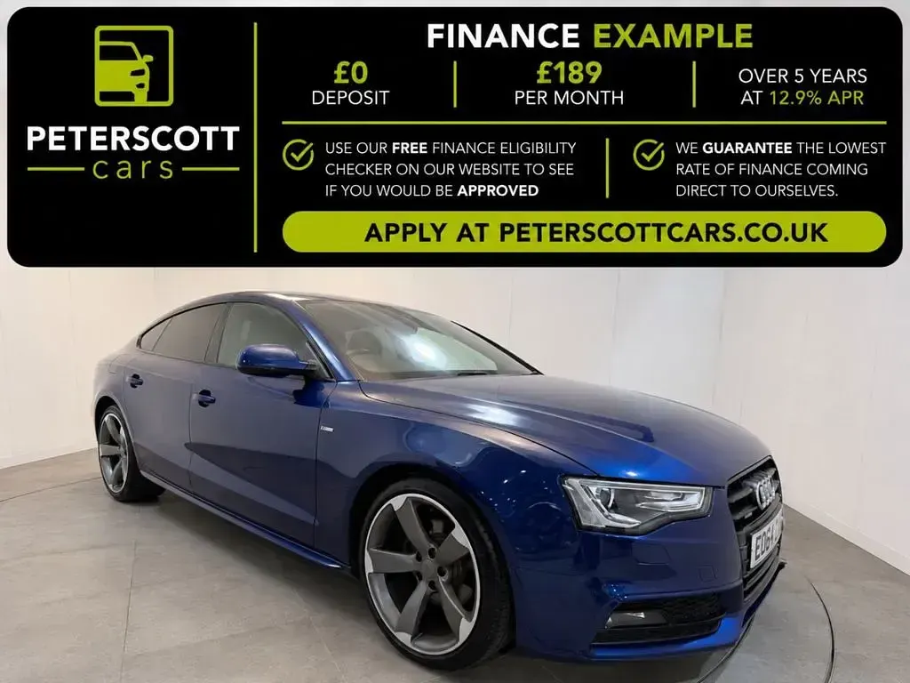 Used Audi A5 Sportback Black Edition 177 HP (130 kW) 2014 Blue Hatchback