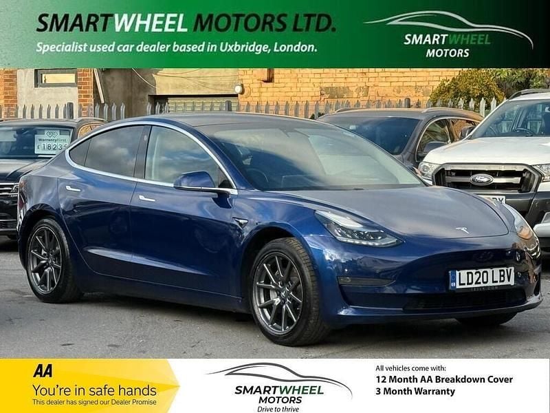 Blue Used 2020 Tesla Model 3 Long Range AWD Sedan | £10,640 (Good price) - Image 1/4