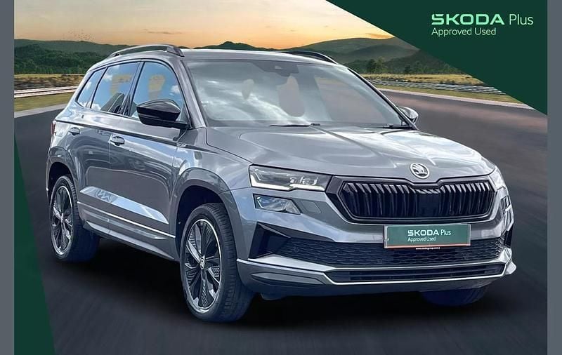 Grey Used 2022 Skoda Karoq SportLine SUV | £21,600 (Fair price) - Image 1/4