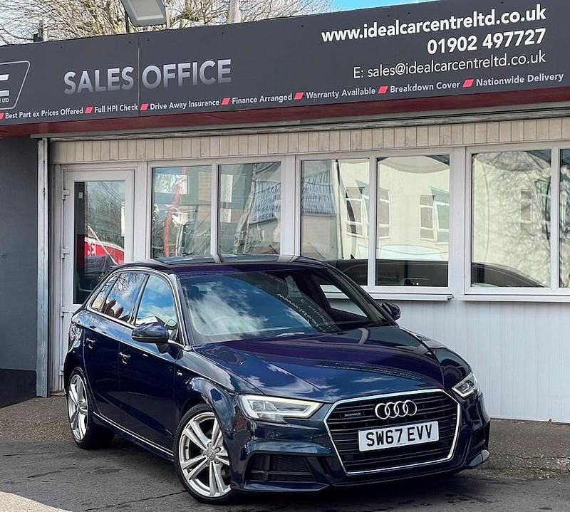 Used Audi A3 Sportback S-Line 190 HP (139 kW) 2017 Blue Hatchback