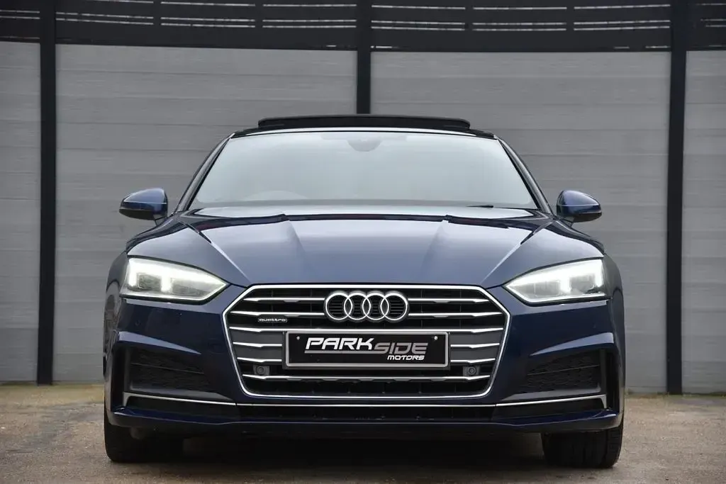 Used Audi A5 S-Line 190 HP (139 kW) 2017 Blue Coupe