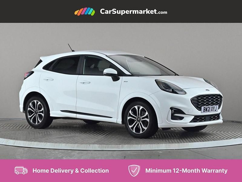 White Used 2021 Ford Puma ST-Line Hatchback | £12,497 (Fair price) - Image 1/4