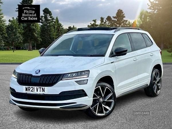 Used Skoda Karoq SportLine 150 HP (110 kW) 2021 White SUV