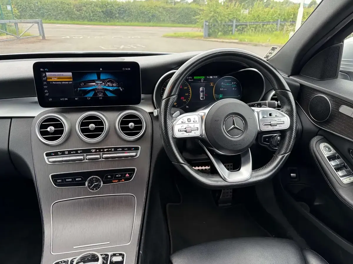 Used Mercedes C300e AMG line 2021 Silver Sedan