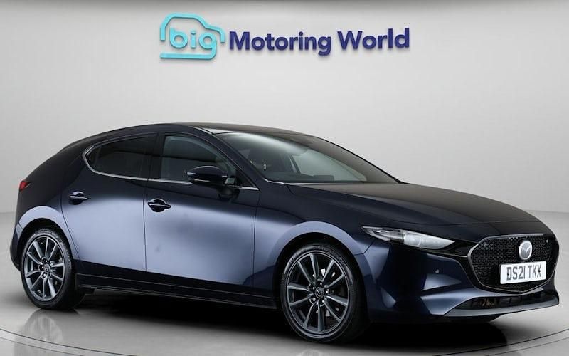 Begagnad Mazda 3 Inclusive 122 HK (89 kW) 2021 Blå Halvkombi