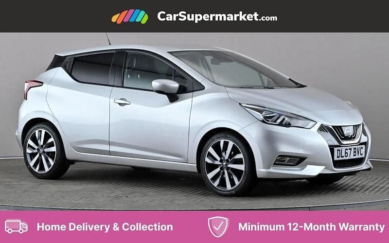 Silver Used 2017 Nissan Micra Tekna Hatchback | £8,697 (Fair price) - Image 1/4