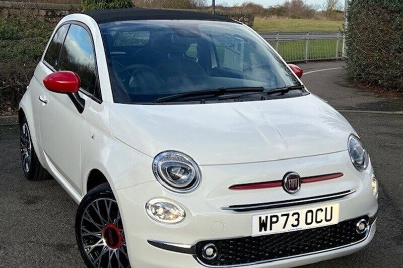 Used 2023 Fiat 500C Red Cabriolet | £12,995 (Fair price) - Image 1/1
