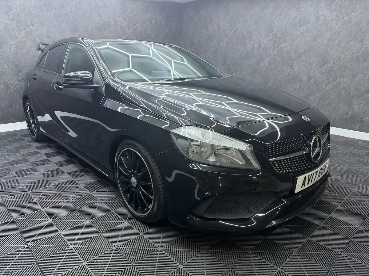 Used Mercedes A160 AMG line 102 HP (75 kW) 2017 Black Hatchback