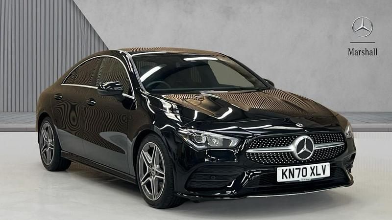 Used Mercedes CLA200 AMG line 163 HP (119 kW) 2020 Cosmos black metallic Coupe