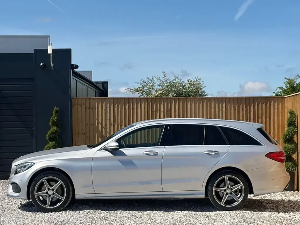 Used Mercedes C220 AMG line 170 HP (125 kW) 2016 Silver Estate