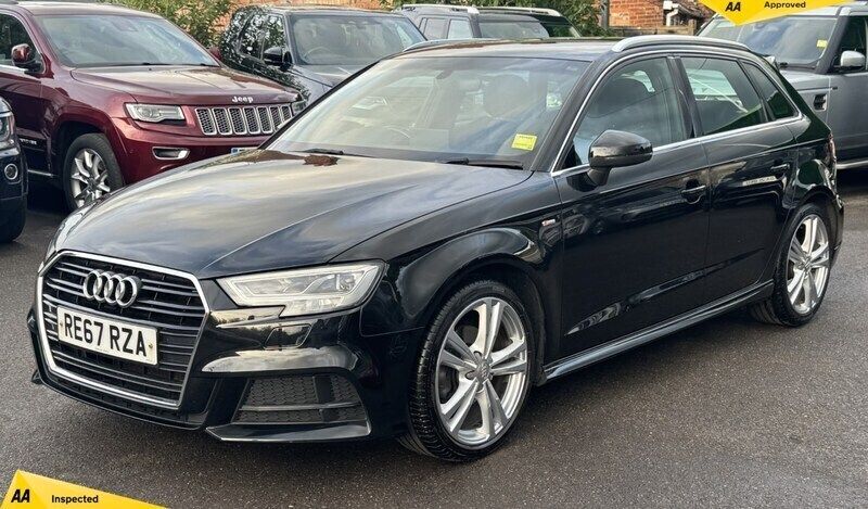 Black Used 2017 Audi A3 Sportback S-Line Hatchback | £10,995 (Fair price) - Image 1/2
