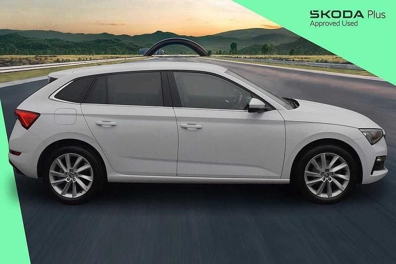 Used Skoda Scala SE L 115 HP (84 kW) 2020 Moon white metallic Hatchback