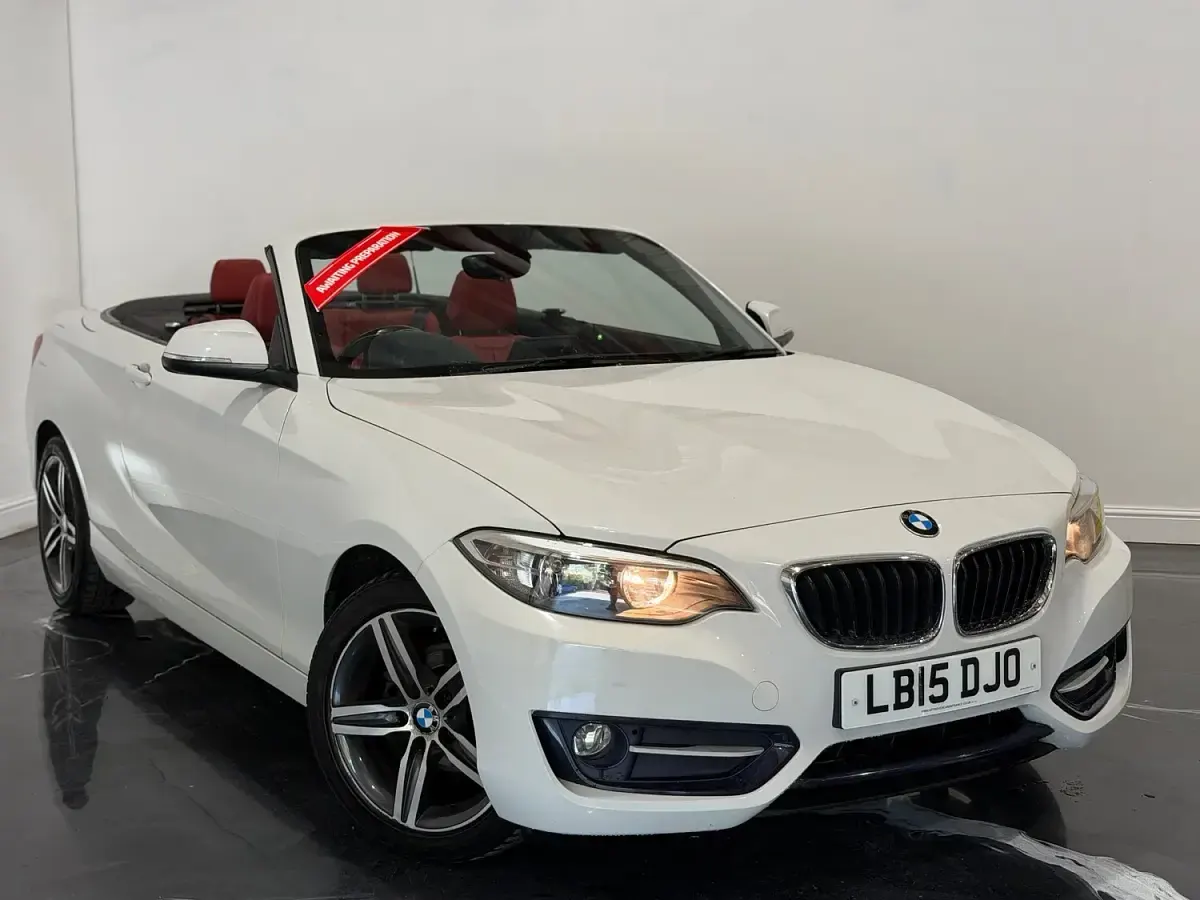 Used BMW 218 Sport Line 2015 White Cabriolet