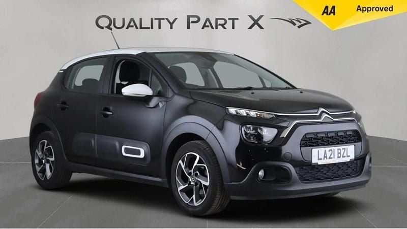 Black Used 2021 Citroën C3 PureTech Hatchback | £7,975 (Good price) - Image 1/4