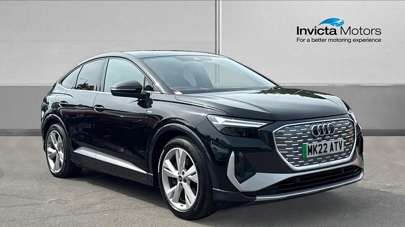 Black Used 2022 Audi Q4 e-tron S-Line SUV | £24,000 (Good price) - Image 1/4