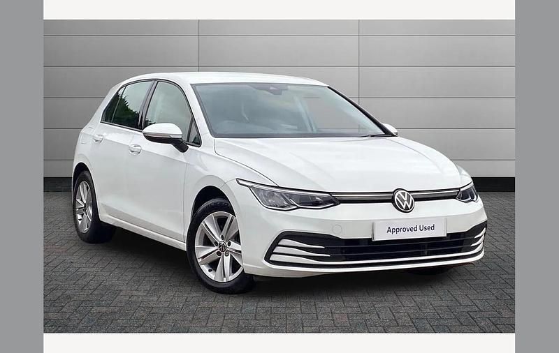 Pure white Used 2021 VW Golf VIII Life Hatchback | £15,499 (Good price) - Image 1/3